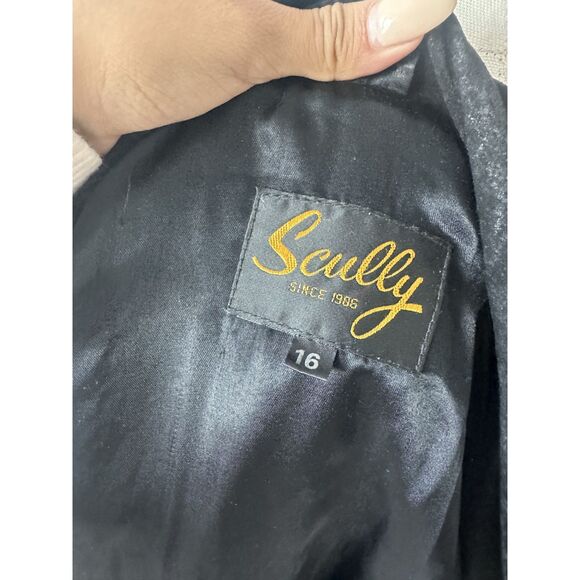 Vintage Scully Suede Leather Fringe Cowgirl Black Jacket - Picture 4 of 6